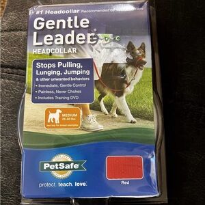 NEW PetSafe Gentle Leader #1 Head Collar in red for Med Size Dogs 25 - 60 Lbs